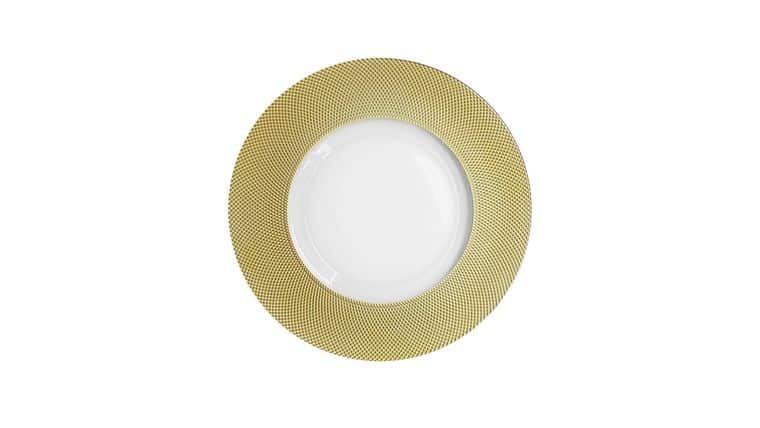 Rim Glass Charger Plate Rental - Gold | Rental