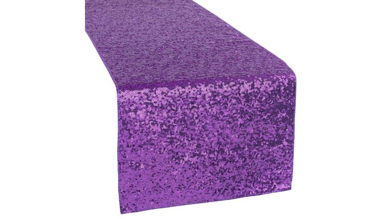 Glitz Sequin Table Runner - Purple | Rental