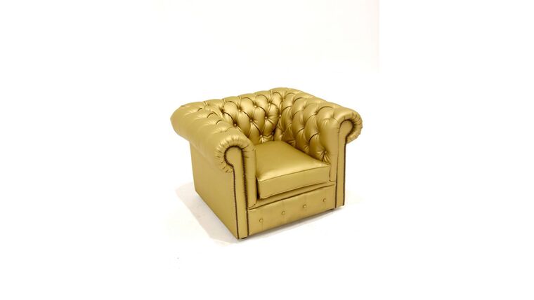 Chesterfield Armchair - Gold | Rental