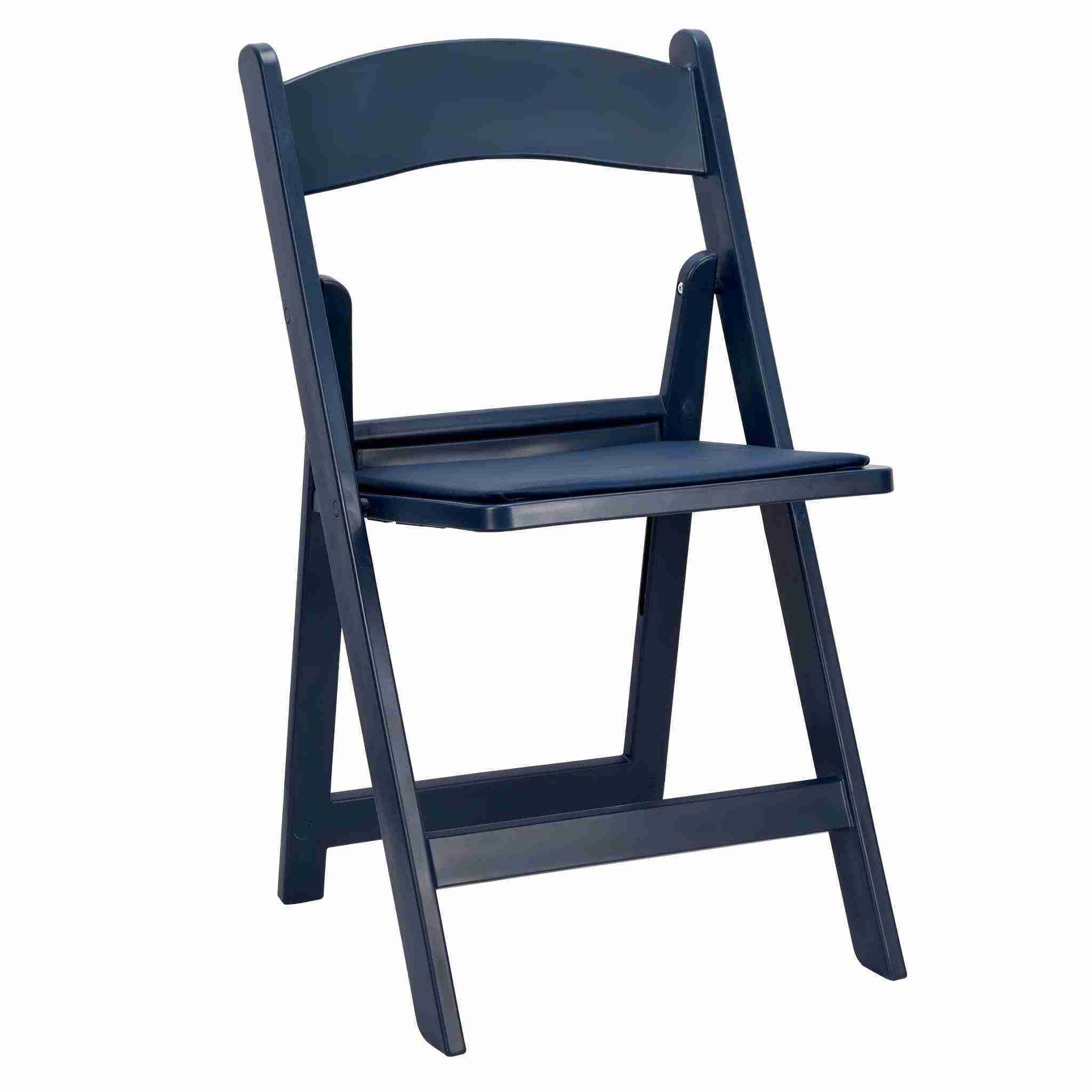 Deep Blue Sea with Matching Seat Resin Steel Skeleton Folding Chair (Per Chair Price Shown - Sold only in Quantities of 4) | Rental