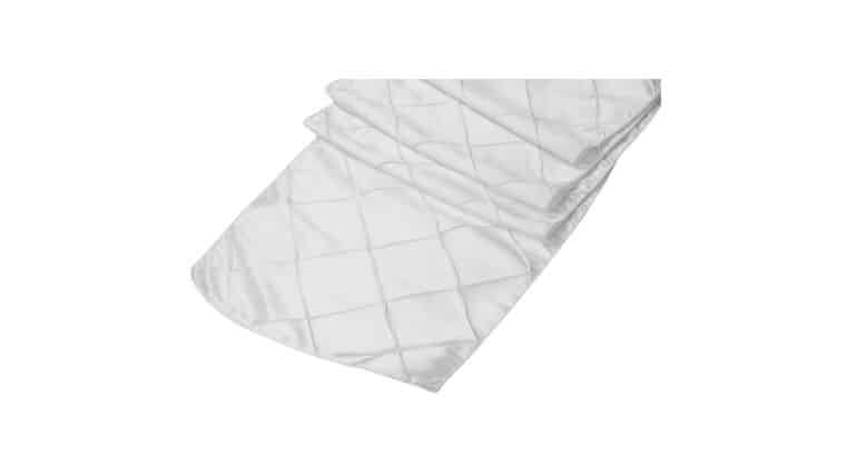 Pintuck Table Runner - White | Rental