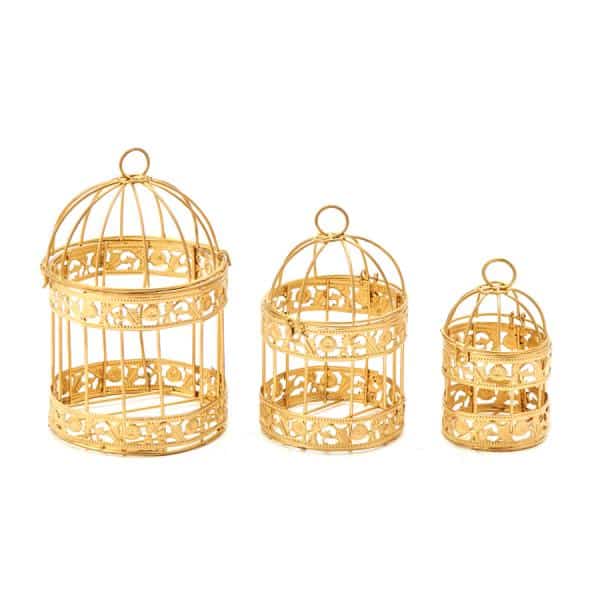 Decostar™ Metal Bird Cage - Sets of 3 - Gold | Rental
