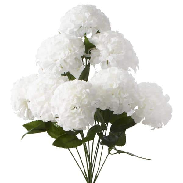 Decostar™ Artificial Hydrangea Flower Bunch - 20" White | Rental