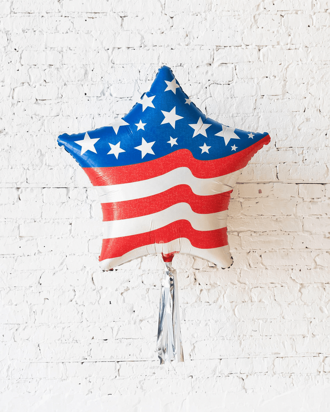36in USA Star Foil Balloon and Silver Skirt | Purchase