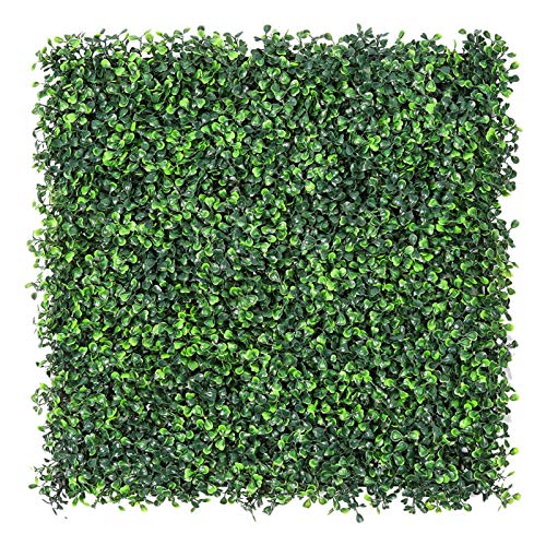 Sunnyglade 12 Pieces 20"x 20" Artificial Boxwood Panels Topiary Hedge Plant, Privacy Hedge Screen Sun Protected Suitable for Outdoor, Indoor, Garden, Fence, Backyard and Decor (12P | Rental