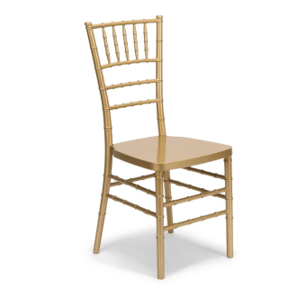 EnvyChair™ Elegant Resin Chiavari Chair with Premium Steel Frame - Gold | Rental