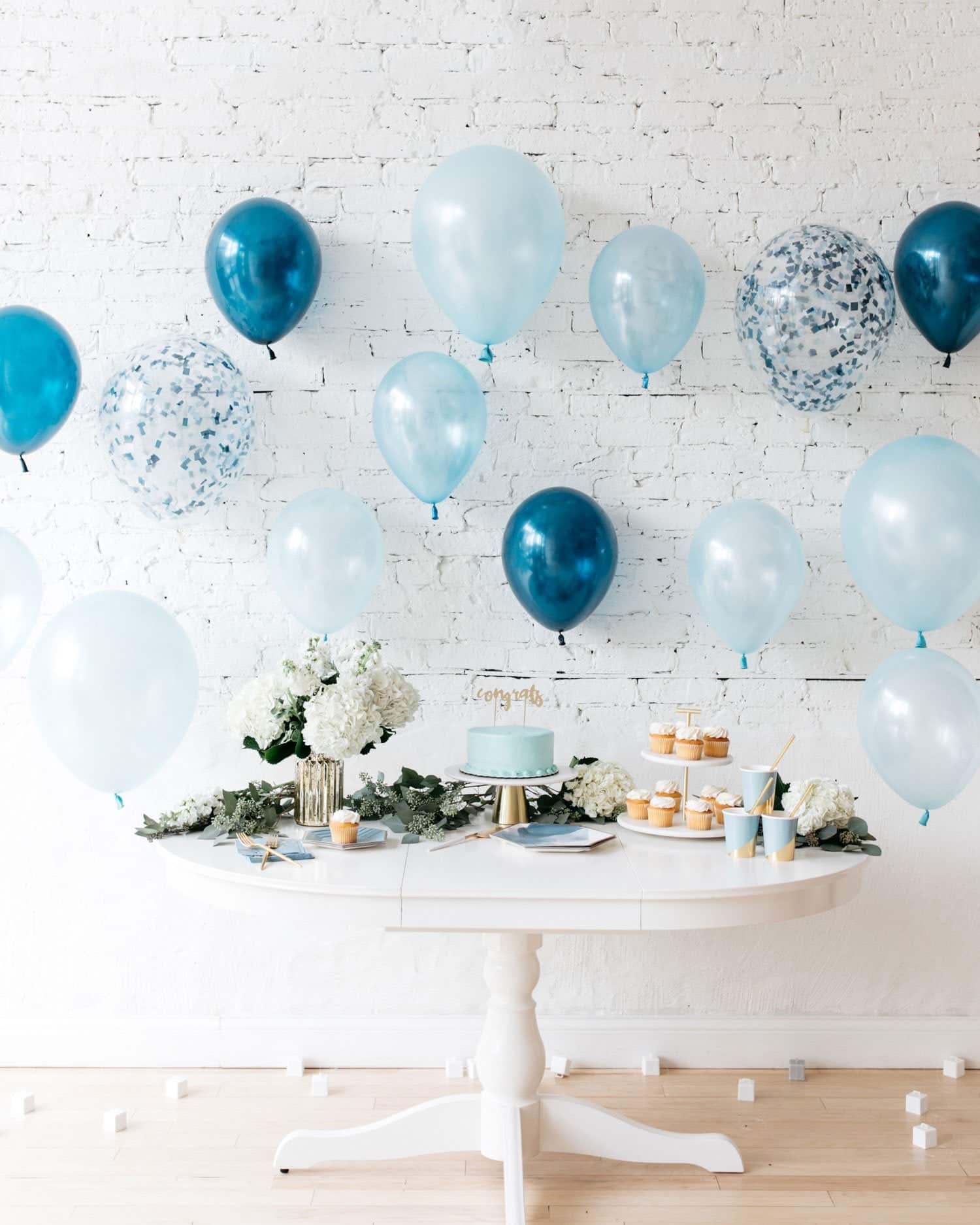 Shades of Blue Palette Individual Balloon Backdrop - set of 15 | Purchase