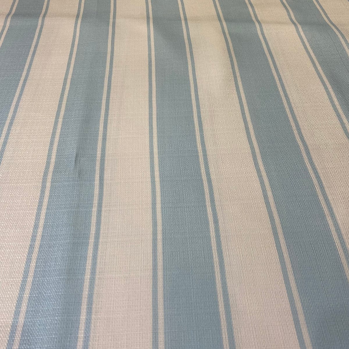 Cabana Stripe (Slub Print) Wholesale Fabric in Lt Blue / White