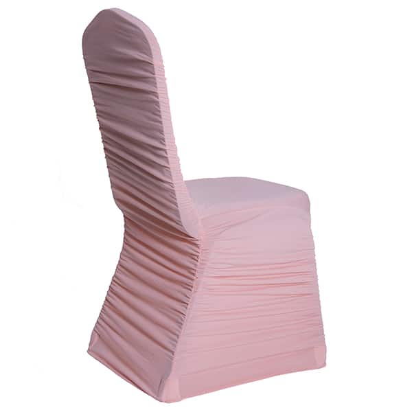 200 GSM Grade A Quality Ruched Chair Cover By Eastern Mills - Spandex/Lycra - Blush | Rental