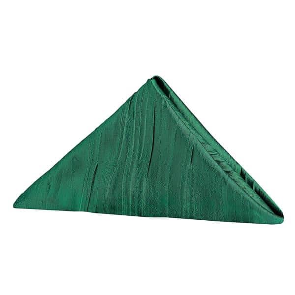 Accordion Crushed Taffeta Napkin - 20"x20" - Emerald Green | Rental