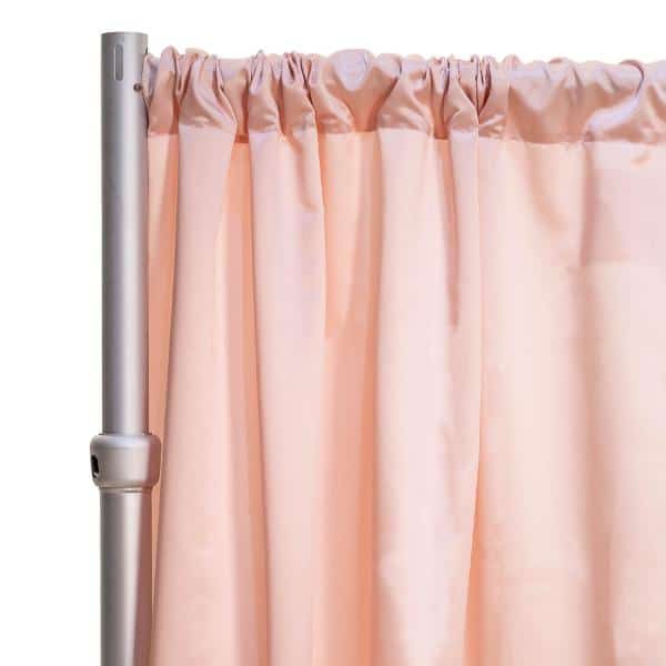 *FR* LUXE Satin Drape Panel by Eastern Mills (59" Wide) w/ 4" Sewn Rod Pocket - Blush | Rental