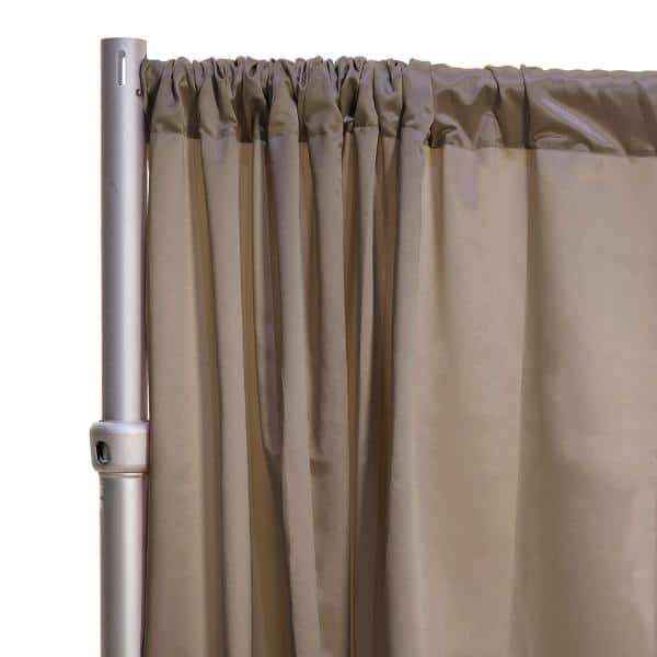 *FR* LUXE Satin Drape Panel by Eastern Mills (59" Wide) w/ 4" Sewn Rod Pocket - Pebble | Rental