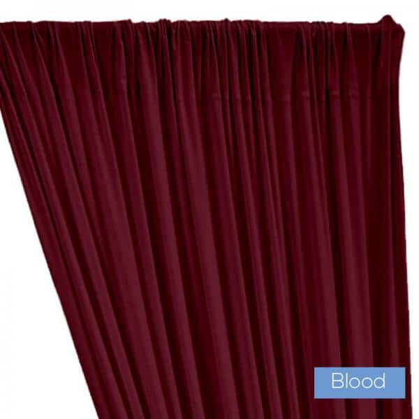 ITY Stretch Drape w/ Sewn Rod Pocket - Blood | Rental
