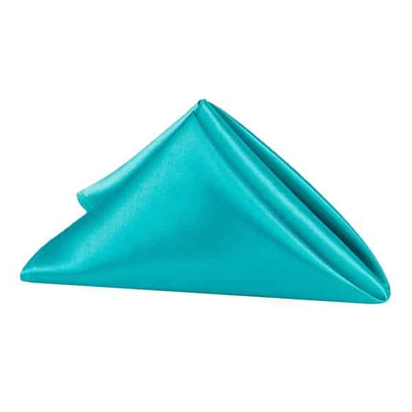 Sleek Satin Napkin 20"x20" - Aqua Blue | Rental