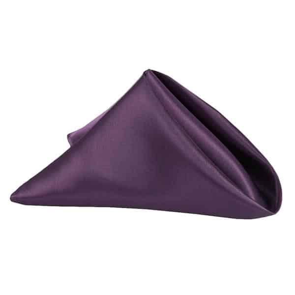 Sleek Satin Napkin 20"x20" - Eggplant/Plum | Rental
