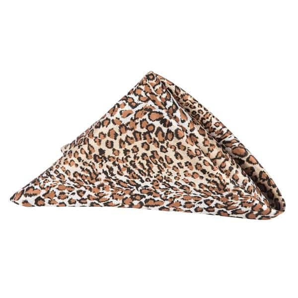 Sleek Satin Napkin 20"x20" - Leopard | Rental