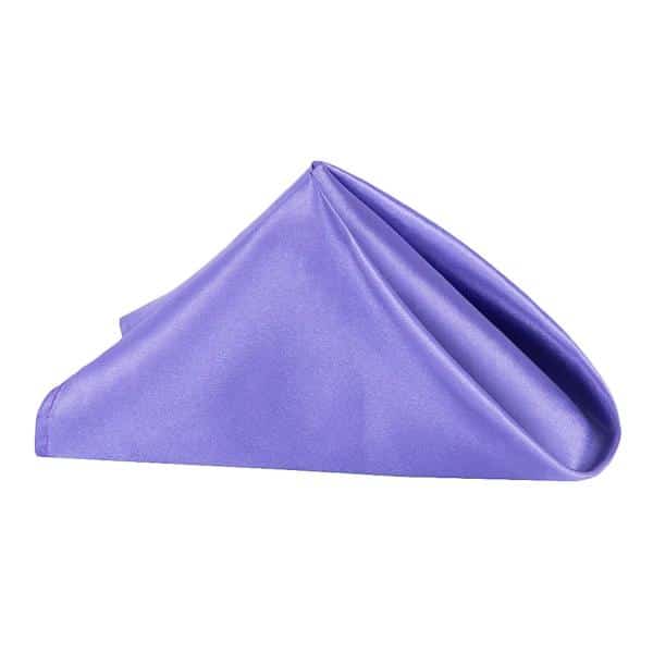 Sleek Satin Napkin 20"x20" - Purple | Rental