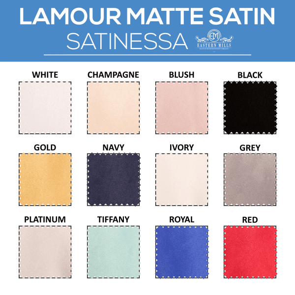 14FT - *FR* Lamour Matte Satin "Satinessa" w/ 4" Rod Pocket - 118" Wide - Many Color Options | Rental