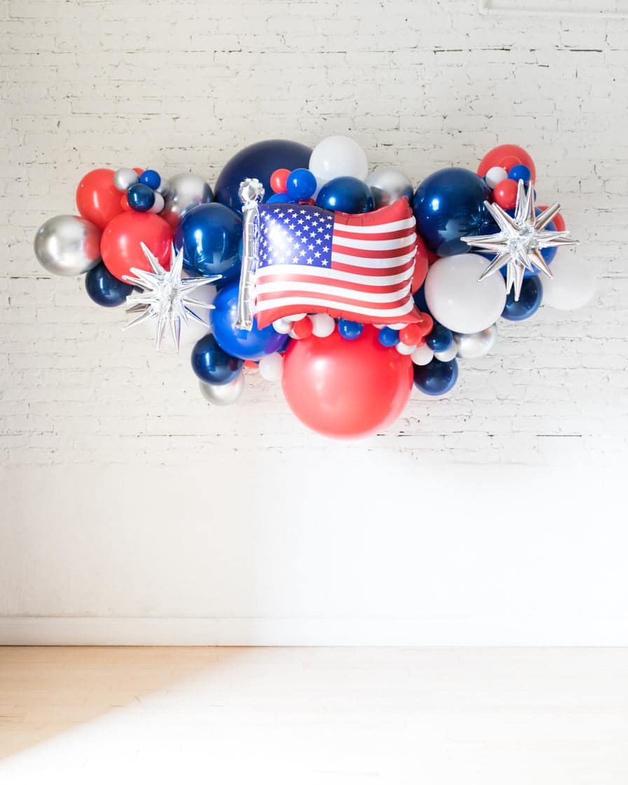 Flag and Star Red, White & Blue Palette Balloon Garland | Purchase