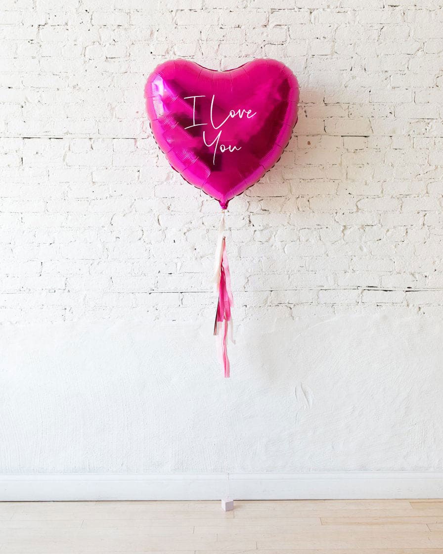 36in Universal "I love You" Heart Foil Balloon and Tassel | Purchase