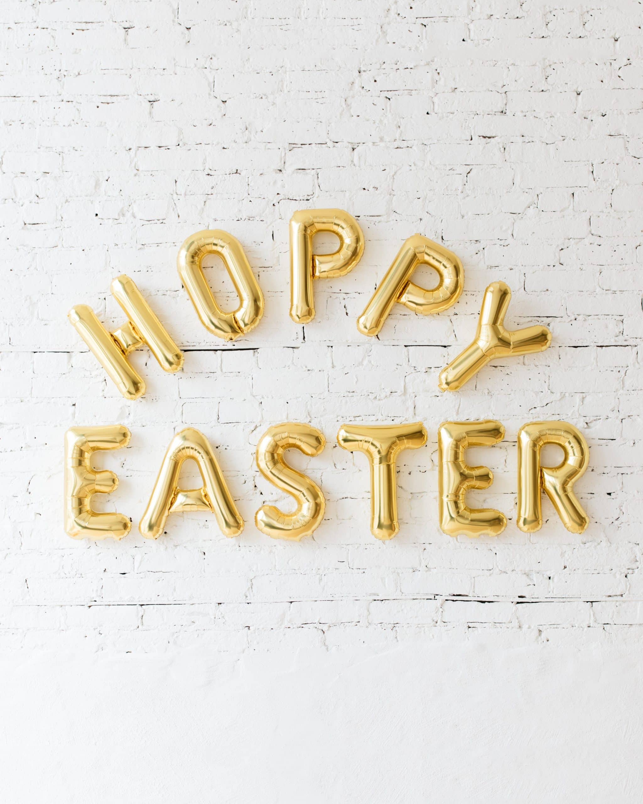 16in Gold HOPPY EASTER Foil Letters Set | Purchase