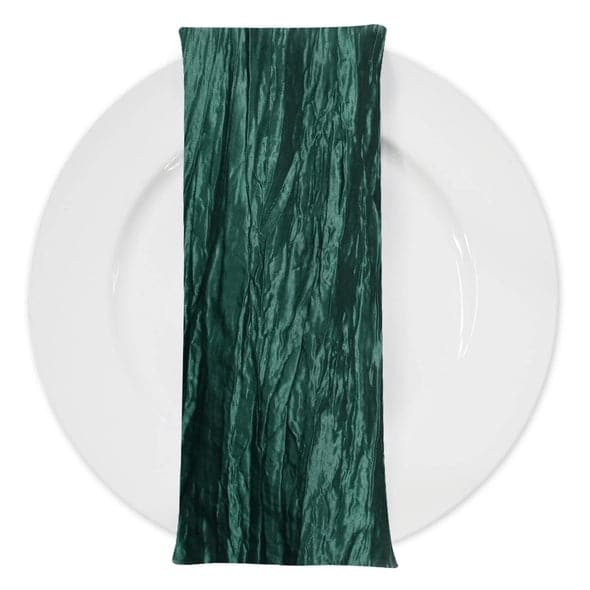 Accordion Taffeta Table Napkin in Hunter Green | Rental