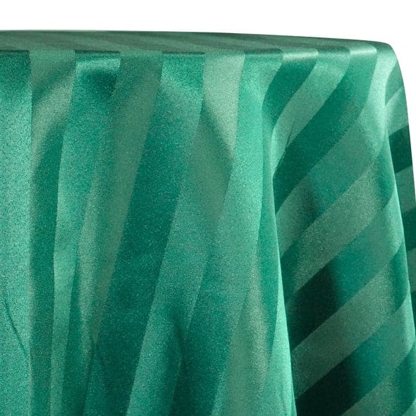 Imperial Stripe Table Linen in Hunter Green | Rental