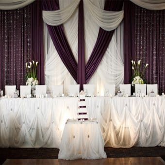 Cinderella "Stringed" Table Skirting Kit for 16ft Table (or two 8ft tables) | Rental