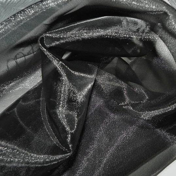 Crystal Organza Wholesale Fabric in Black
