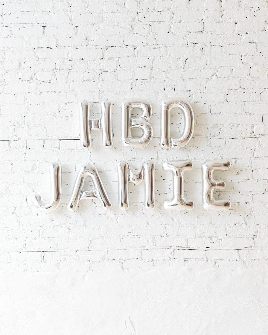 16in Rose Gold "HBD Name" Foil Letters Set | Purchase
