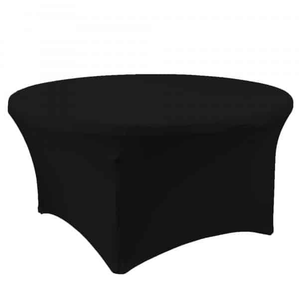 Decostar™ Spandex Round Table Cover 72" - Black | Rental