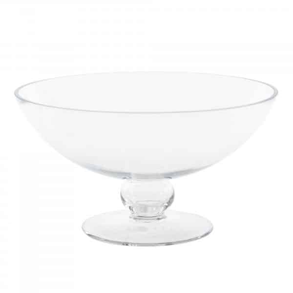 Decostar™ Glass Pedestal Bowl 9.25" | Rental