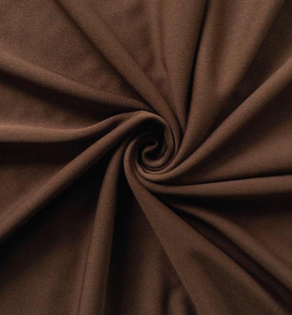 *IFR* Poly Stretch / Scuba Cloth Drape Panel w/ Sewn Rod Pocket (IFR) - Chocolate | Rental