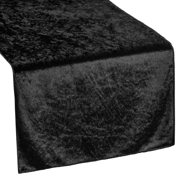 Premade Velvet Table Runner - Black | Rental