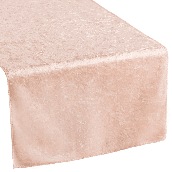Premade Velvet Table Runner - Blush | Rental