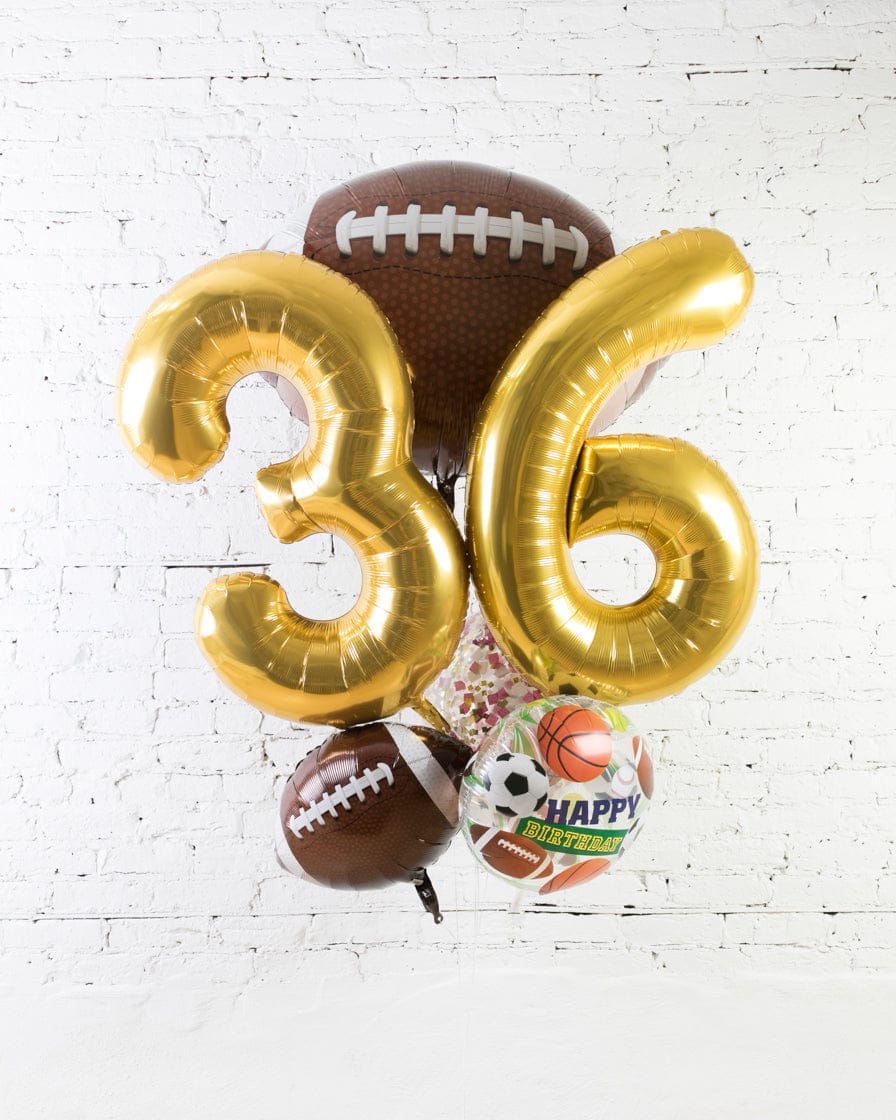 GIFT-Football Theme Double Digit Birthday Bouquet | Purchase