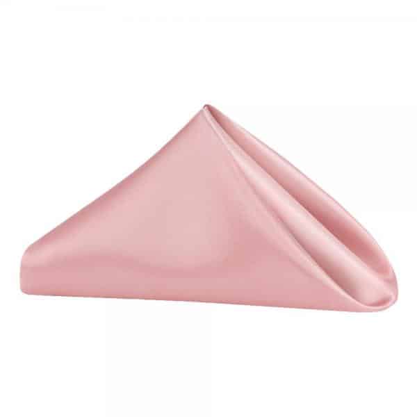 Sleek Satin Napkin 20"x20" - Dusty Rose/Mauve | Rental
