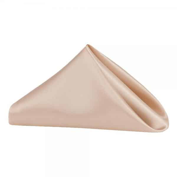 Sleek Satin Napkin 20"x20" - Champagne | Rental