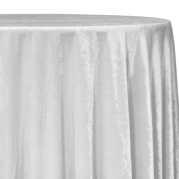 Lush Velvet Table Linen in White | Rental