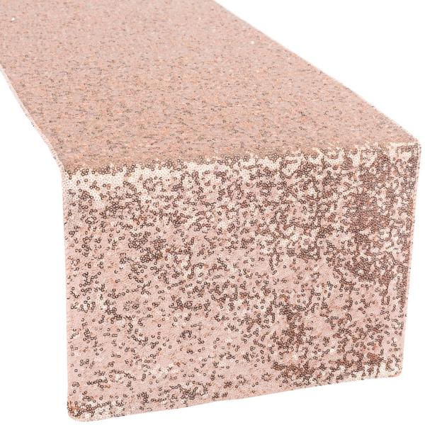 Standard Sequin Table Runner by Eastern Mills - Blush/Rose Gold | Rental