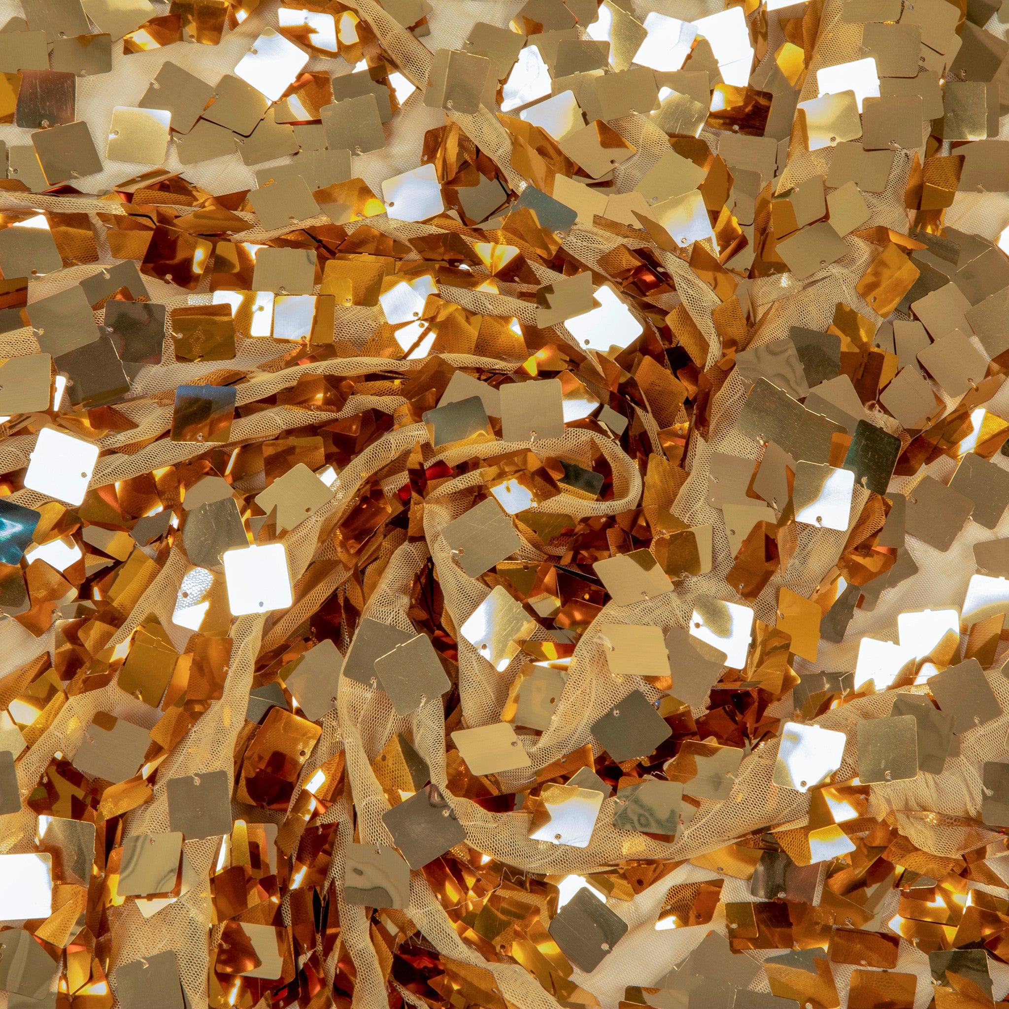 10 yards Square Payette Sequins Fabric Bolt - Gold | Rental