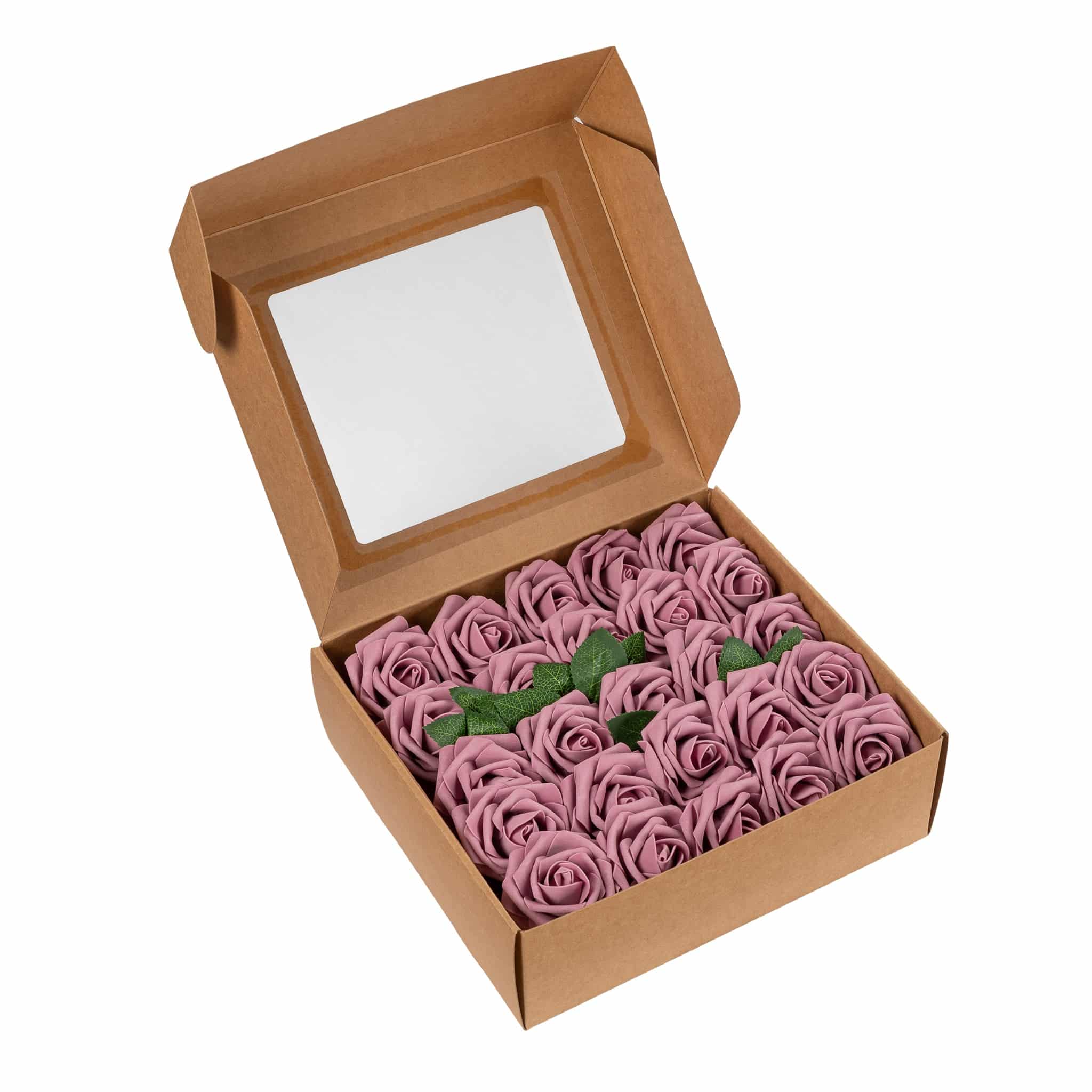 Artificial DIY Foam Rose Stems (50 pcs) - Mauve/Dusty Rose | Rental