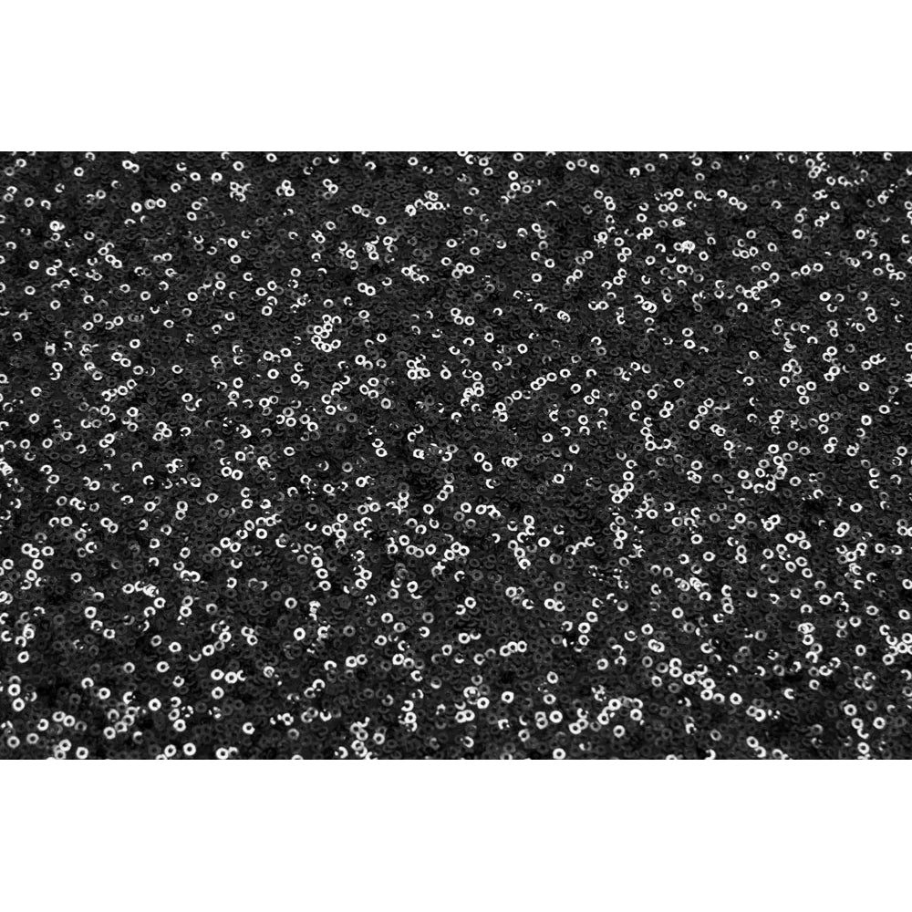 10 yards Glitz Sequins Fabric Bolt - Black | Rental