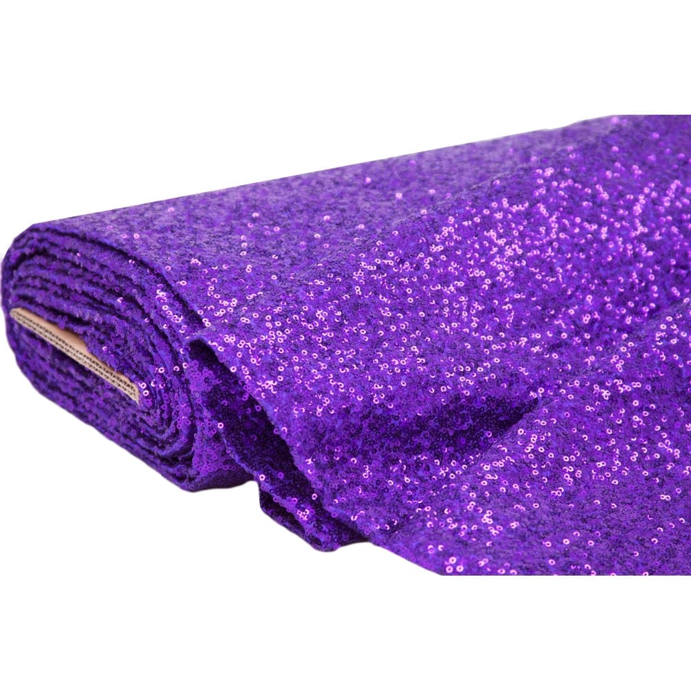 10 yards GLITZ Sequins Fabric Bolt - Purple | Rental