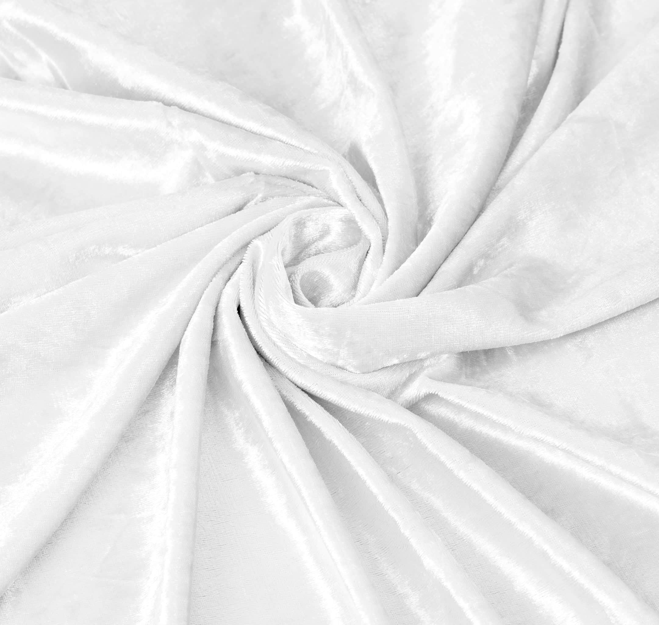 10 yards Velvet Fabric Roll - White | Rental