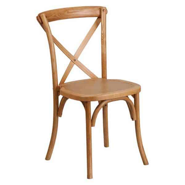 Wooden Crossback Chair - Oak | Rental
